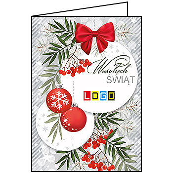 Kartki świąteczne BN1-014 dla firm z Twoim LOGO - Karnet składany BN1
