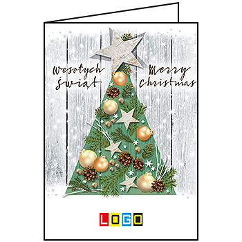 Kartki świąteczne BN1-025 dla firm z Twoim LOGO - Karnet składany BN1