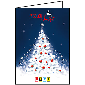 Kartki świąteczne BN1-035 dla firm z Twoim LOGO - Karnet składany BN1
