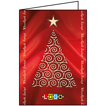 Kartki świąteczne BN1-042 dla firm z Twoim LOGO - Karnet składany BN1