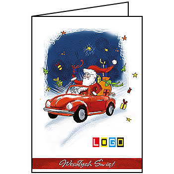 Kartki świąteczne BN1-043 dla firm z Twoim LOGO - Karnet składany BN1