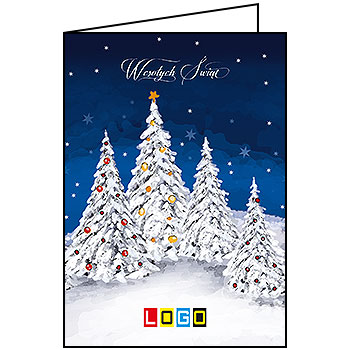 Kartki świąteczne BN1-048 dla firm z Twoim LOGO - Karnet składany BN1