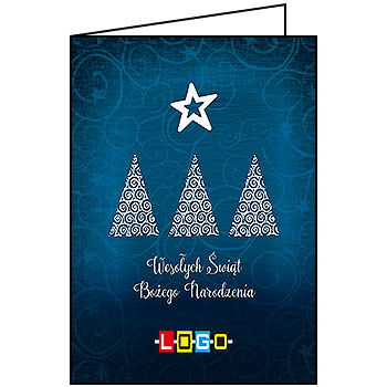 Kartki świąteczne BN1-061 dla firm z Twoim LOGO - Karnet składany BN1