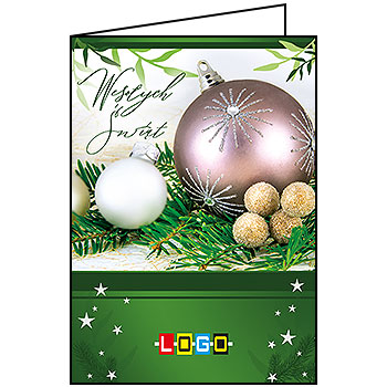 Kartki świąteczne BN1-062 dla firm z Twoim LOGO - Karnet składany BN1