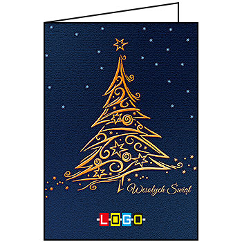 Kartki świąteczne BN1-064 dla firm z Twoim LOGO - Karnet składany BN1