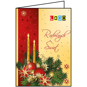 Kartki świąteczne BN1-068 dla firm z Twoim LOGO - Karnet składany BN1