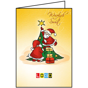 Kartki świąteczne BN1-071 dla firm z Twoim LOGO - Karnet składany BN1
