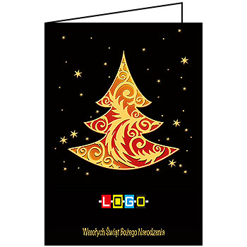 Kartki świąteczne BN1-091 dla firm z Twoim LOGO - Karnet składany BN1