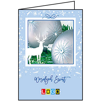 Kartki świąteczne BN1-096 dla firm z Twoim LOGO - Karnet składany BN1