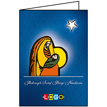 Kartki świąteczne BN1-099 dla firm z Twoim LOGO - Karnet składany BN1