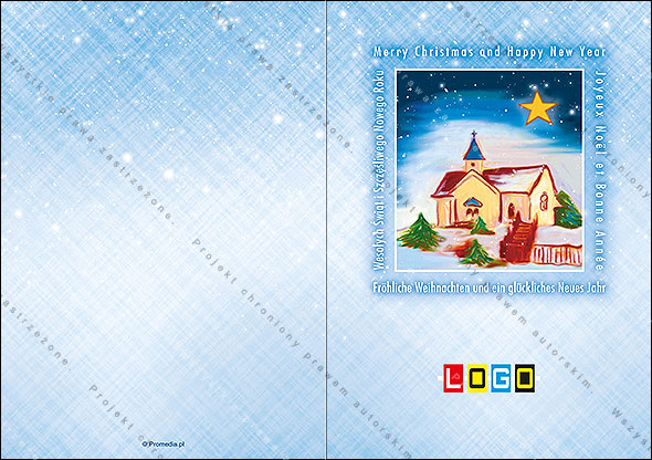Kartki świąteczne nieskładane - BN1-100 awers