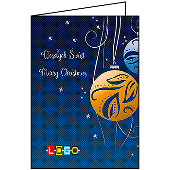 Kartki świąteczne BN1-107 dla firm z Twoim LOGO - Karnet składany BN1
