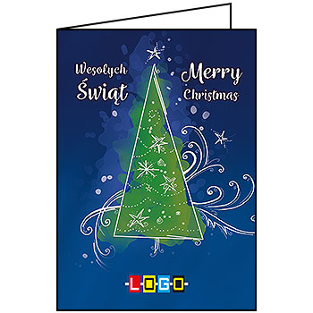 Kartki świąteczne BN1-108 dla firm z Twoim LOGO - Karnet składany BN1