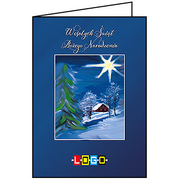 Kartki świąteczne BN1-110 dla firm z Twoim LOGO - Karnet składany BN1