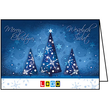 Kartki świąteczne BN1-116 dla firm z Twoim LOGO - Karnet składany BN1