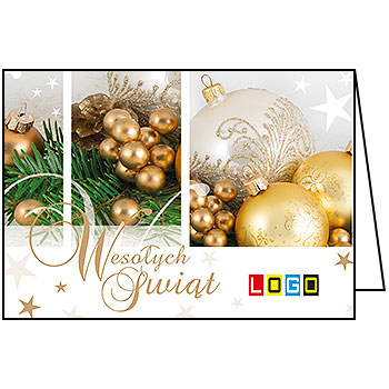 Kartki świąteczne BN1-123 dla firm z Twoim LOGO - Karnet składany BN1
