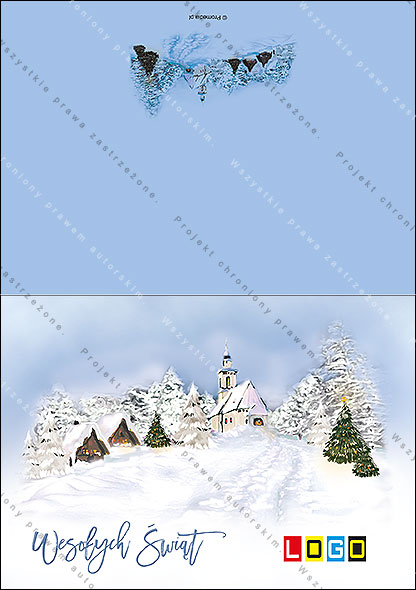 Kartki świąteczne nieskładane - BN1-124 awers