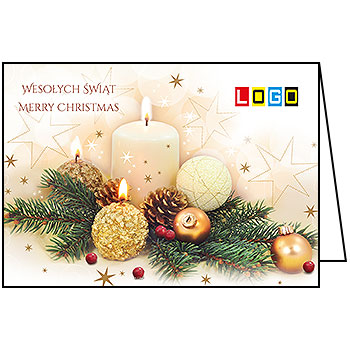 Kartki świąteczne BN1-125 dla firm z Twoim LOGO - Karnet składany BN1