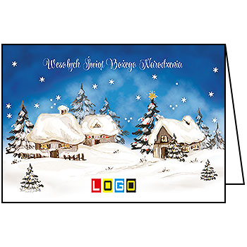 Kartki świąteczne BN1-126 dla firm z Twoim LOGO - Karnet składany BN1