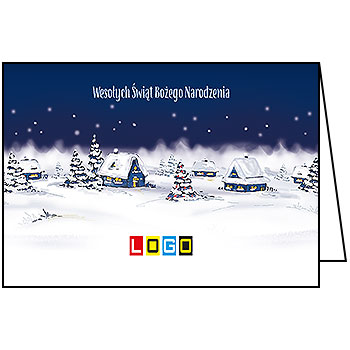 Kartki świąteczne BN1-127 dla firm z Twoim LOGO - Karnet składany BN1