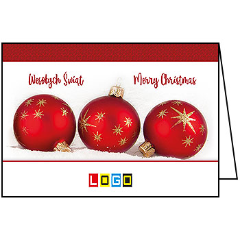 Kartki świąteczne BN1-146 dla firm z Twoim LOGO - Karnet składany BN1