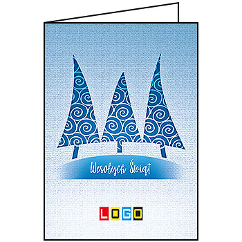 Kartki świąteczne BN1-149 dla firm z Twoim LOGO - Karnet składany BN1