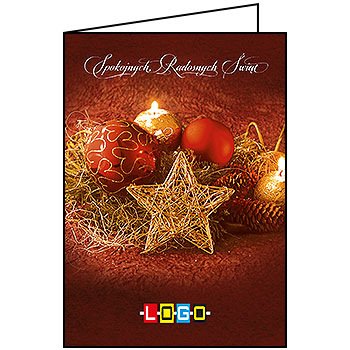 Kartki świąteczne BN1-152 dla firm z Twoim LOGO - Karnet składany BN1