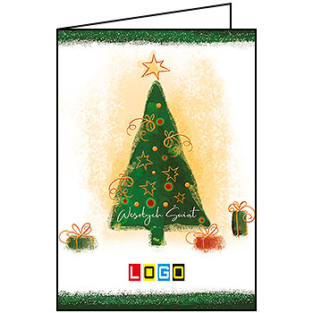Kartki świąteczne BN1-165 dla firm z Twoim LOGO - Karnet składany BN1