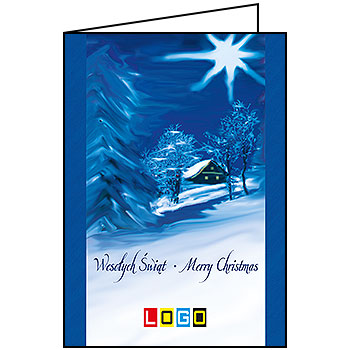 Kartki świąteczne BN1-166 dla firm z Twoim LOGO - Karnet składany BN1