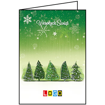 Kartki świąteczne BN1-170 dla firm z Twoim LOGO - Karnet składany BN1