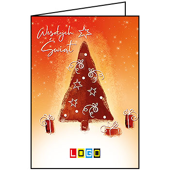 Kartki świąteczne BN1-172 dla firm z Twoim LOGO - Karnet składany BN1