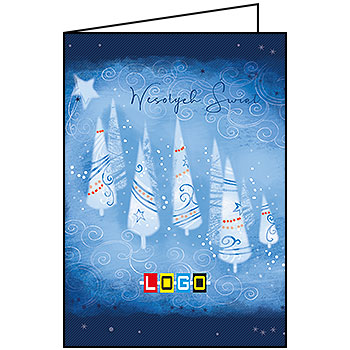 Kartki świąteczne BN1-177 dla firm z Twoim LOGO - Karnet składany BN1