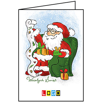 Kartki świąteczne BN1-178 dla firm z Twoim LOGO - Karnet składany BN1