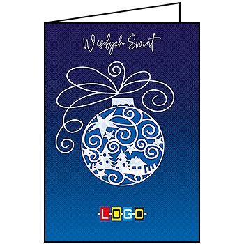 Kartki świąteczne BN1-185 dla firm z Twoim LOGO - Karnet składany BN1