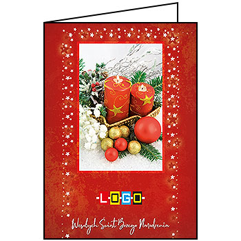 Kartki świąteczne BN1-189 dla firm z Twoim LOGO - Karnet składany BN1
