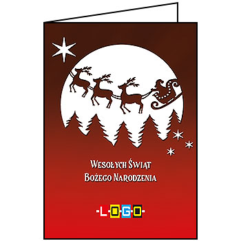 Kartki świąteczne BN1-193 dla firm z Twoim LOGO - Karnet składany BN1