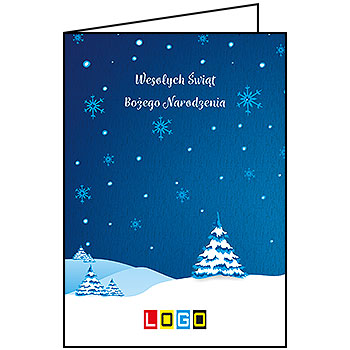 Kartki świąteczne BN1-197 dla firm z Twoim LOGO - Karnet składany BN1