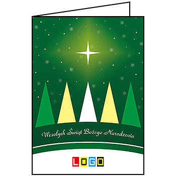 Kartki świąteczne BN1-198 dla firm z Twoim LOGO - Karnet składany BN1