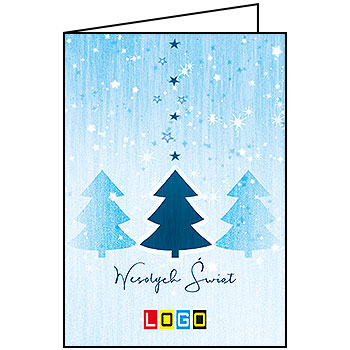 Kartki świąteczne BN1-219 dla firm z Twoim LOGO - Karnet składany BN1