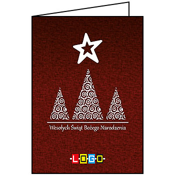 Kartki świąteczne BN1-233 dla firm z Twoim LOGO - Karnet składany BN1