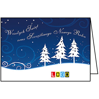 Kartki świąteczne BN1-238 dla firm z Twoim LOGO - Karnet składany BN1