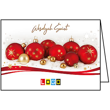 Kartki świąteczne BN1-242 dla firm z Twoim LOGO - Karnet składany BN1