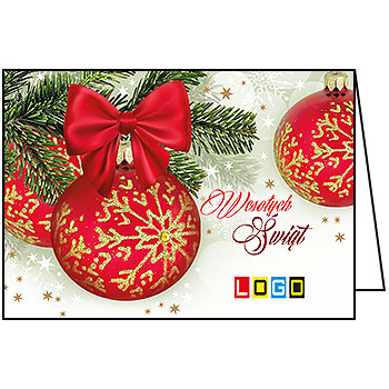 Kartki świąteczne BN1-250 dla firm z Twoim LOGO - Karnet składany BN1