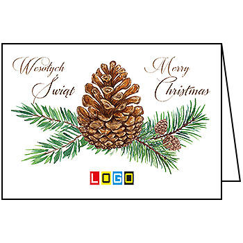 Kartki świąteczne BN1-252 dla firm z Twoim LOGO - Karnet składany BN1