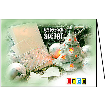 Kartki świąteczne BN1-253 dla firm z Twoim LOGO - Karnet składany BN1