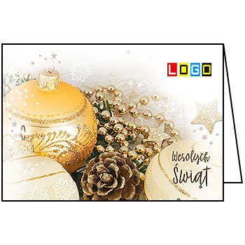 Kartki świąteczne BN1-266 dla firm z Twoim LOGO - Karnet składany BN1