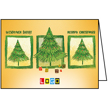 Kartki świąteczne BN1-277 dla firm z Twoim LOGO - Karnet składany BN1
