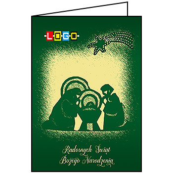 Kartki świąteczne BN1-286 dla firm z Twoim LOGO - Karnet składany BN1