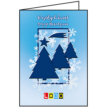 Kartki świąteczne BN1-289 dla firm z Twoim LOGO - Karnet składany BN1