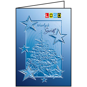 Kartki świąteczne BN1-295 dla firm z Twoim LOGO - Karnet składany BN1